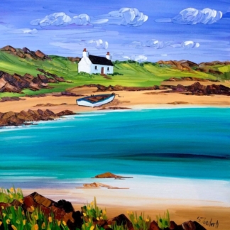 Image of Cottage and Boat, Arisaig by Sheila Fowler